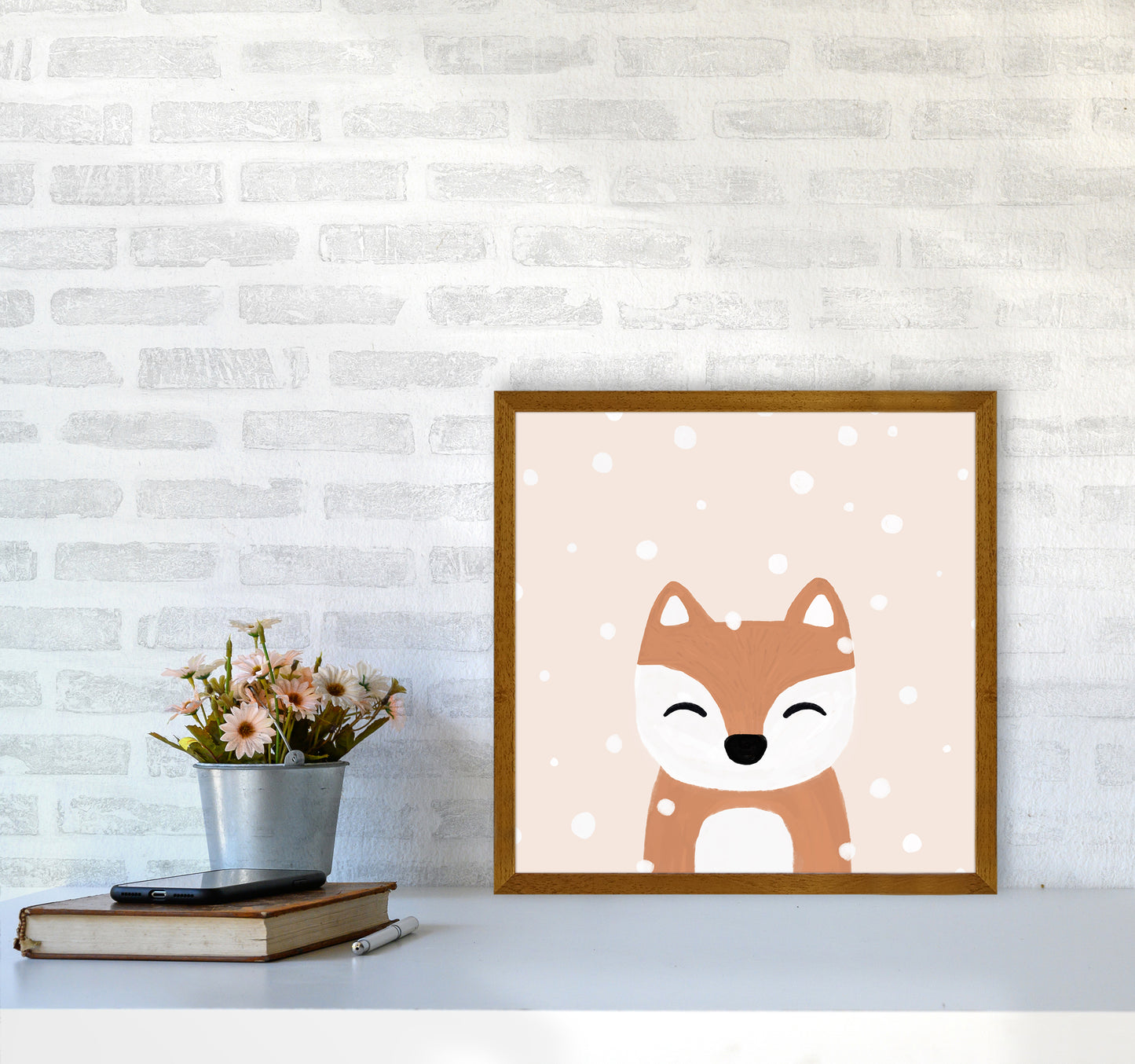 Snow & Fox Christmas Art Print by Orara Studio5050 Print Only