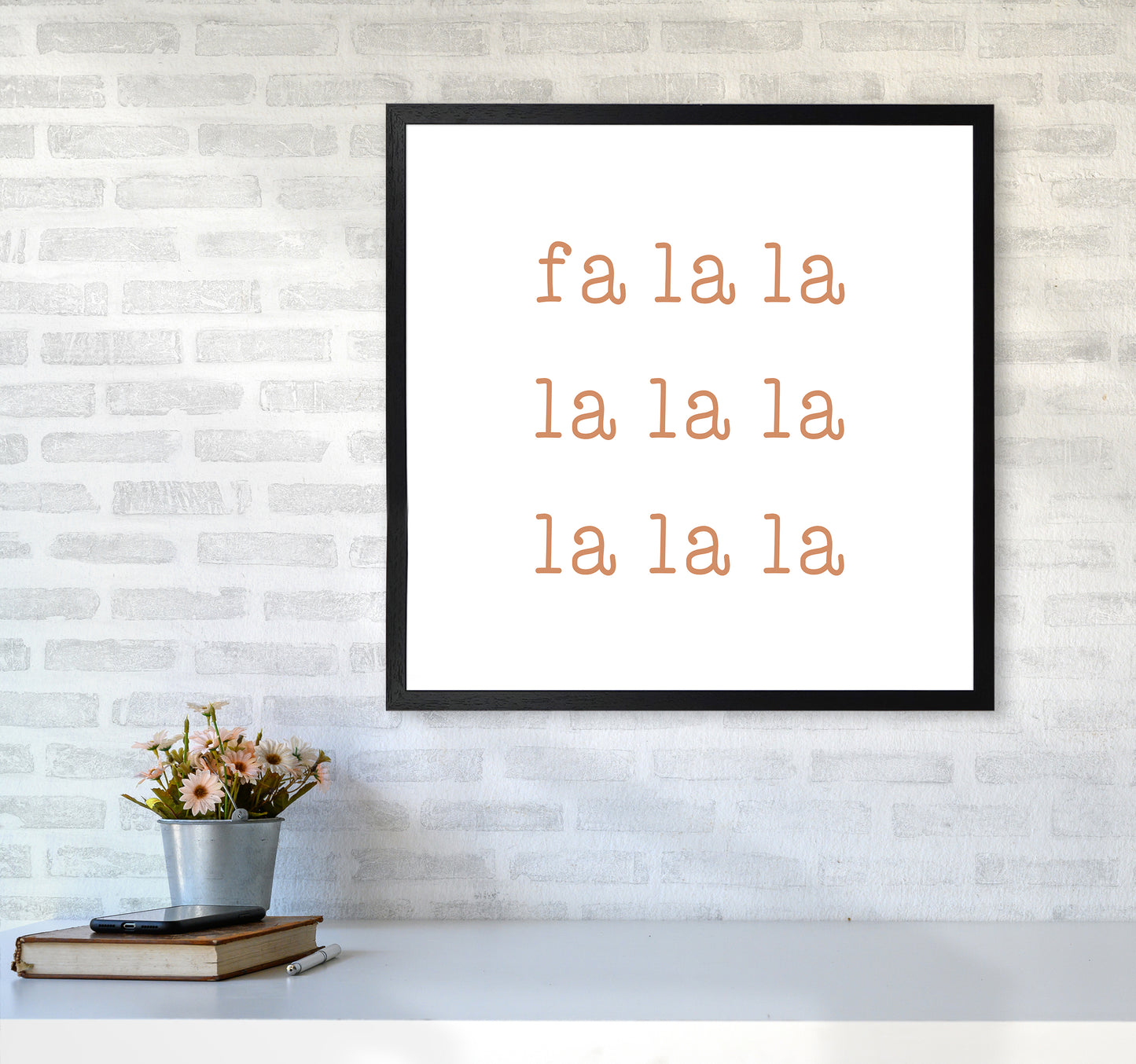 Fa La La Christmas Art Print by Orara Studio6060 White Frame