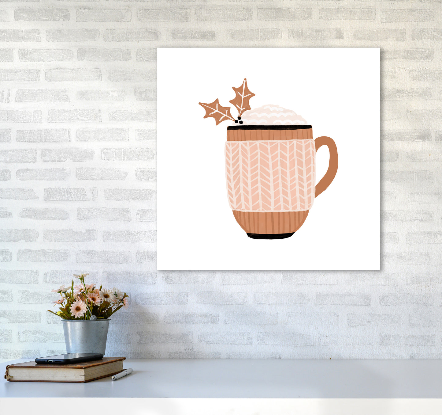 Christmas Drink Christmas Art Print by Orara Studio6060 Black Frame