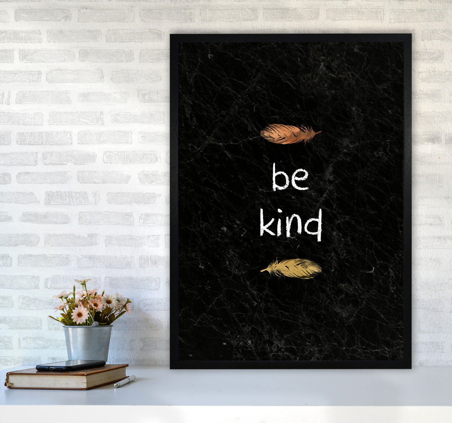 Be Kind Children's Quote Print By Orara Studio A1 White Frame