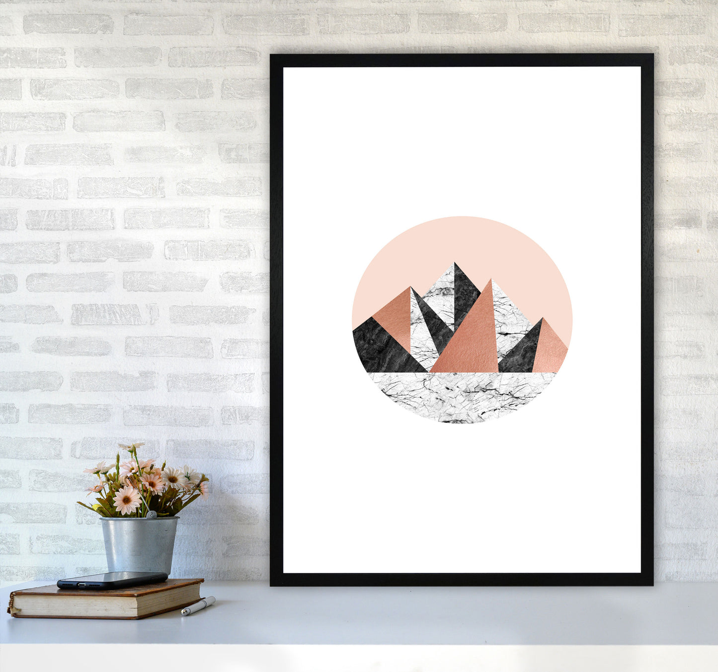 Geometric Landscape I Print By Orara Studio A1 White Frame