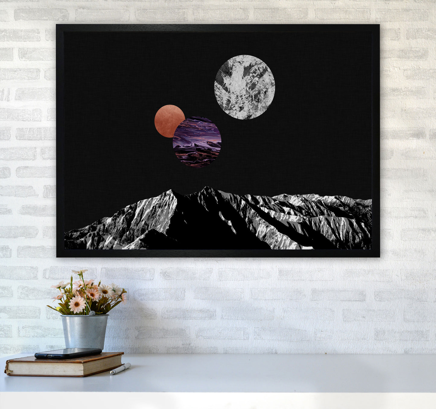 Space I Print By Orara Studio A1 White Frame