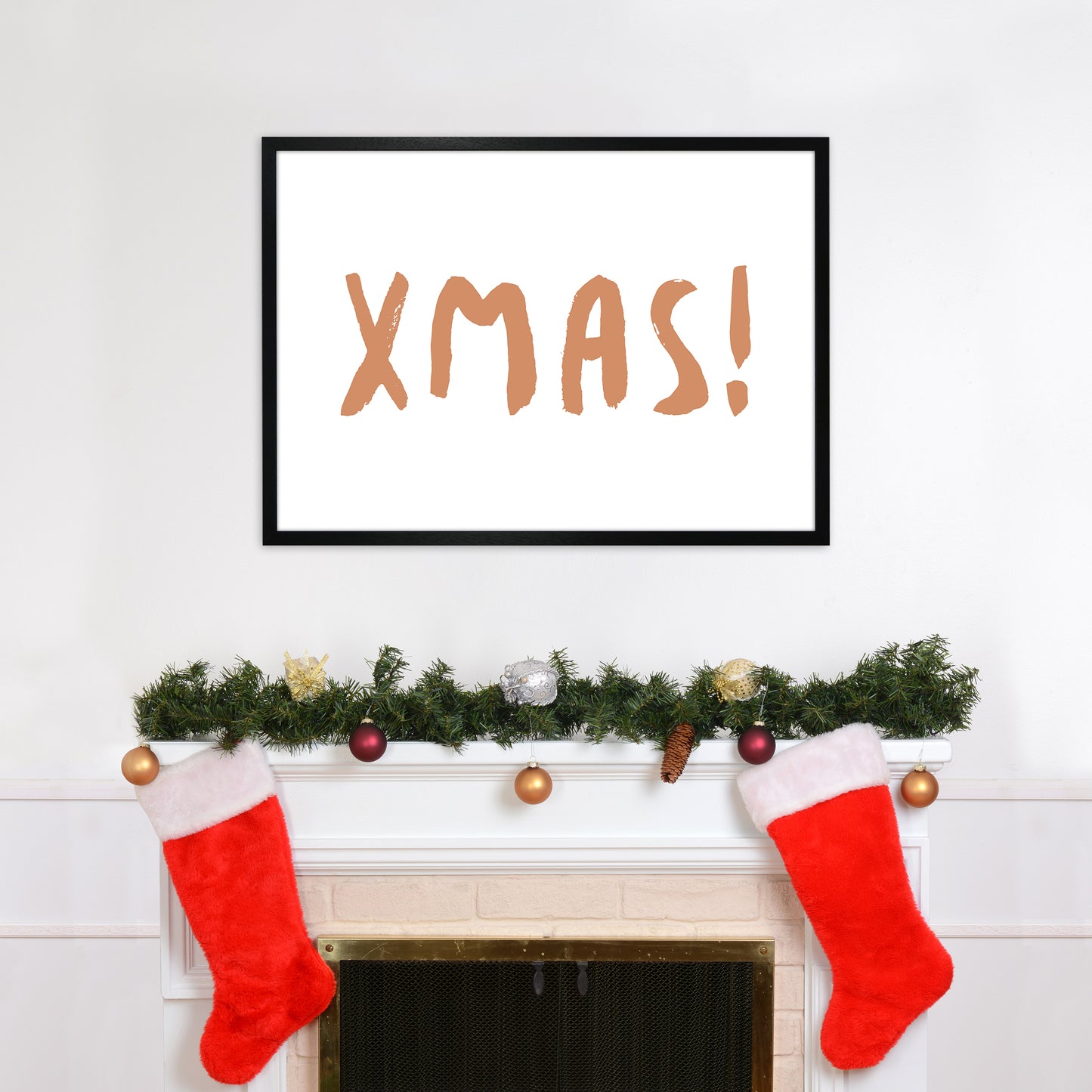 XMAS! Christmas Art Print by Orara Studio A1 White Frame