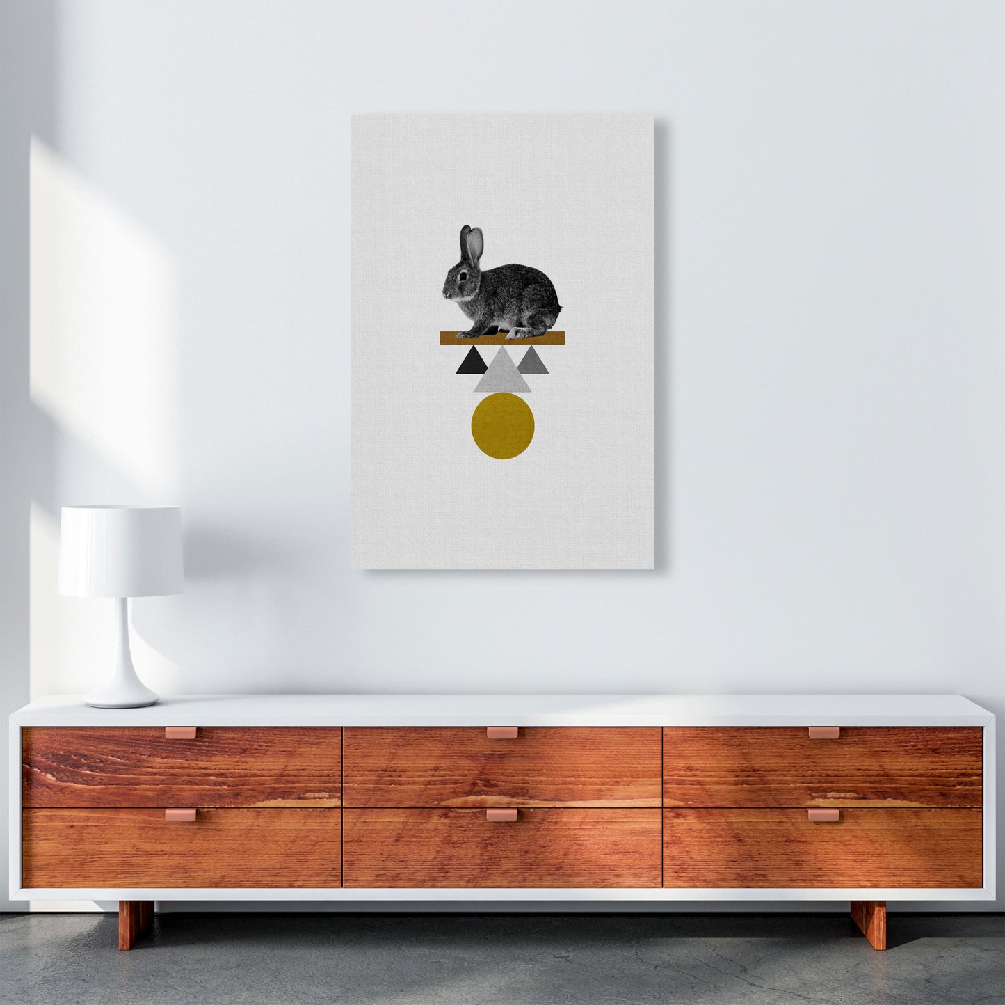 Tribal Rabbit Print By Orara Studio Animal Art Print A1 Canvas