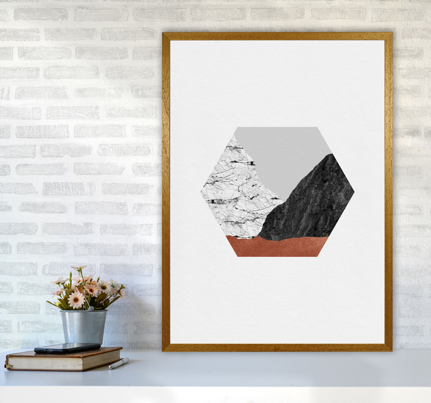Copper Geometric I Print By Orara Studio A1 Print Only