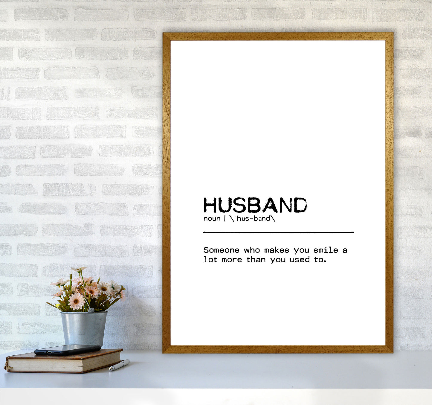 Husband Smile Definition Quote Print By Orara Studio A1 Print Only