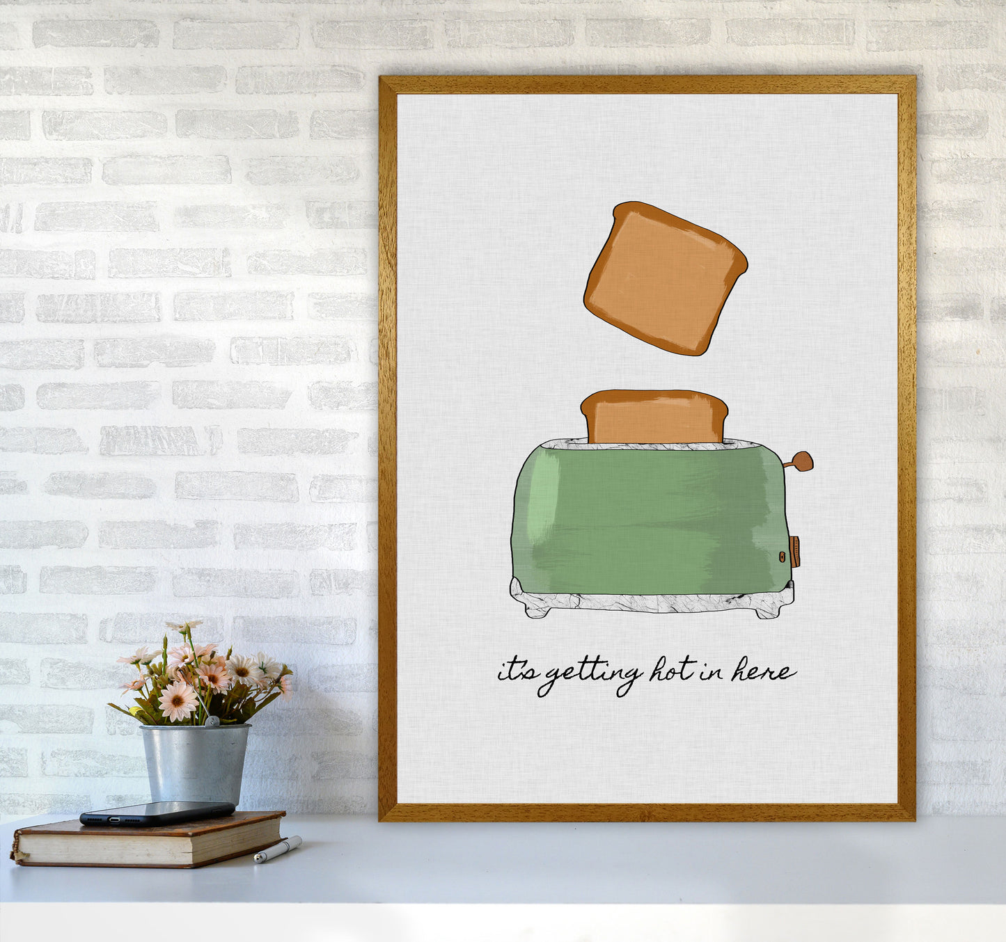 It's Getting Hot In Here Print By Orara Studio, Framed Kitchen Wall Art A1 Print Only