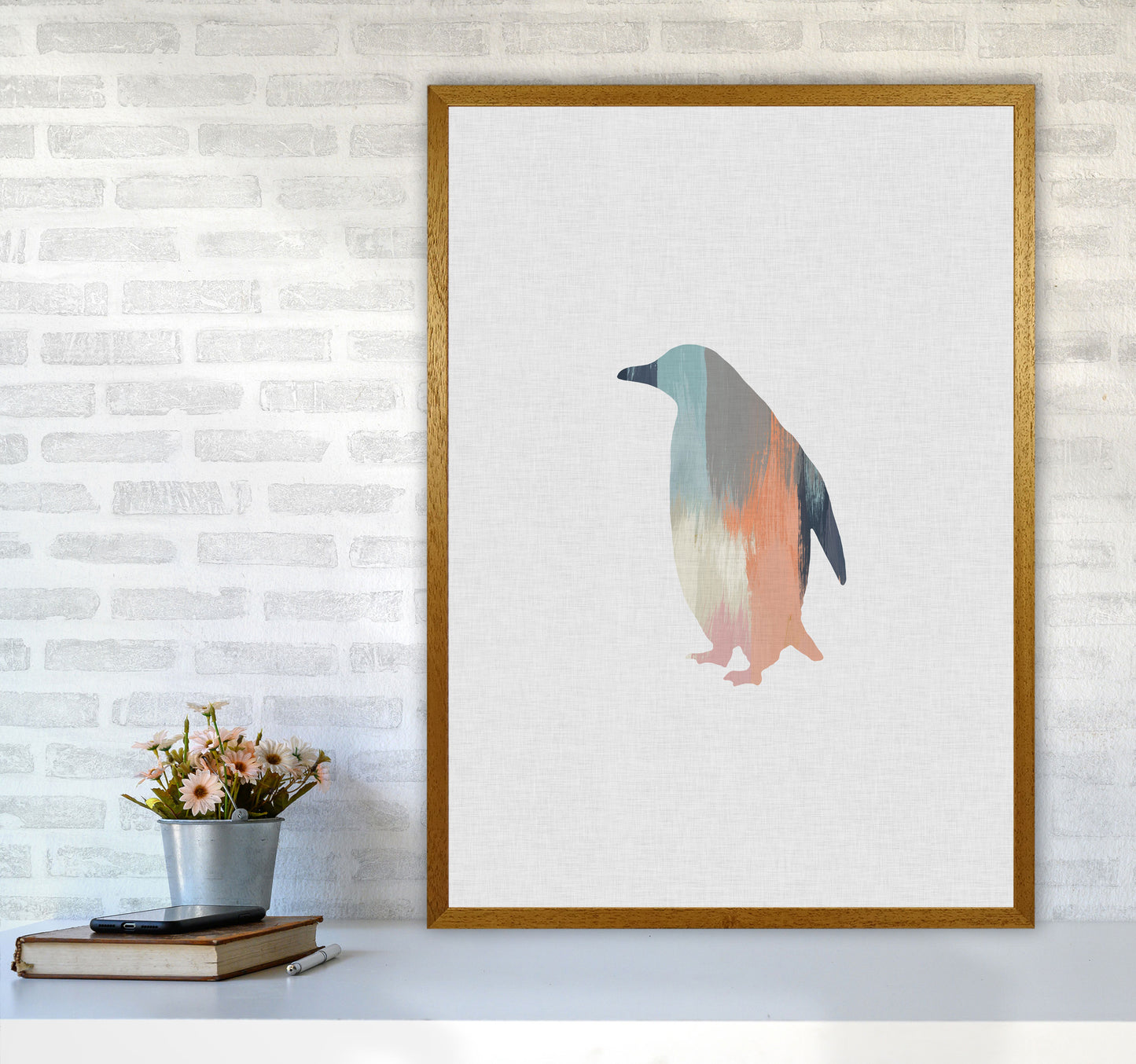 Pastel Penguin Print By Orara Studio Animal Art Print A1 Print Only