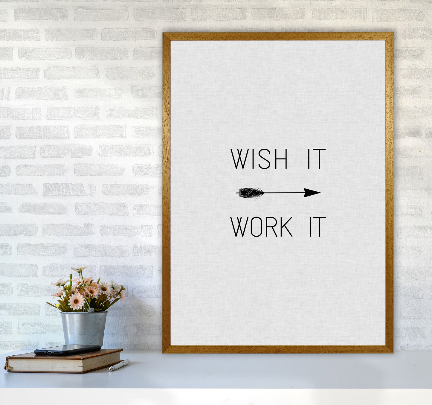 Wish It Work It Arrow Quote Print By Orara Studio A1 Print Only