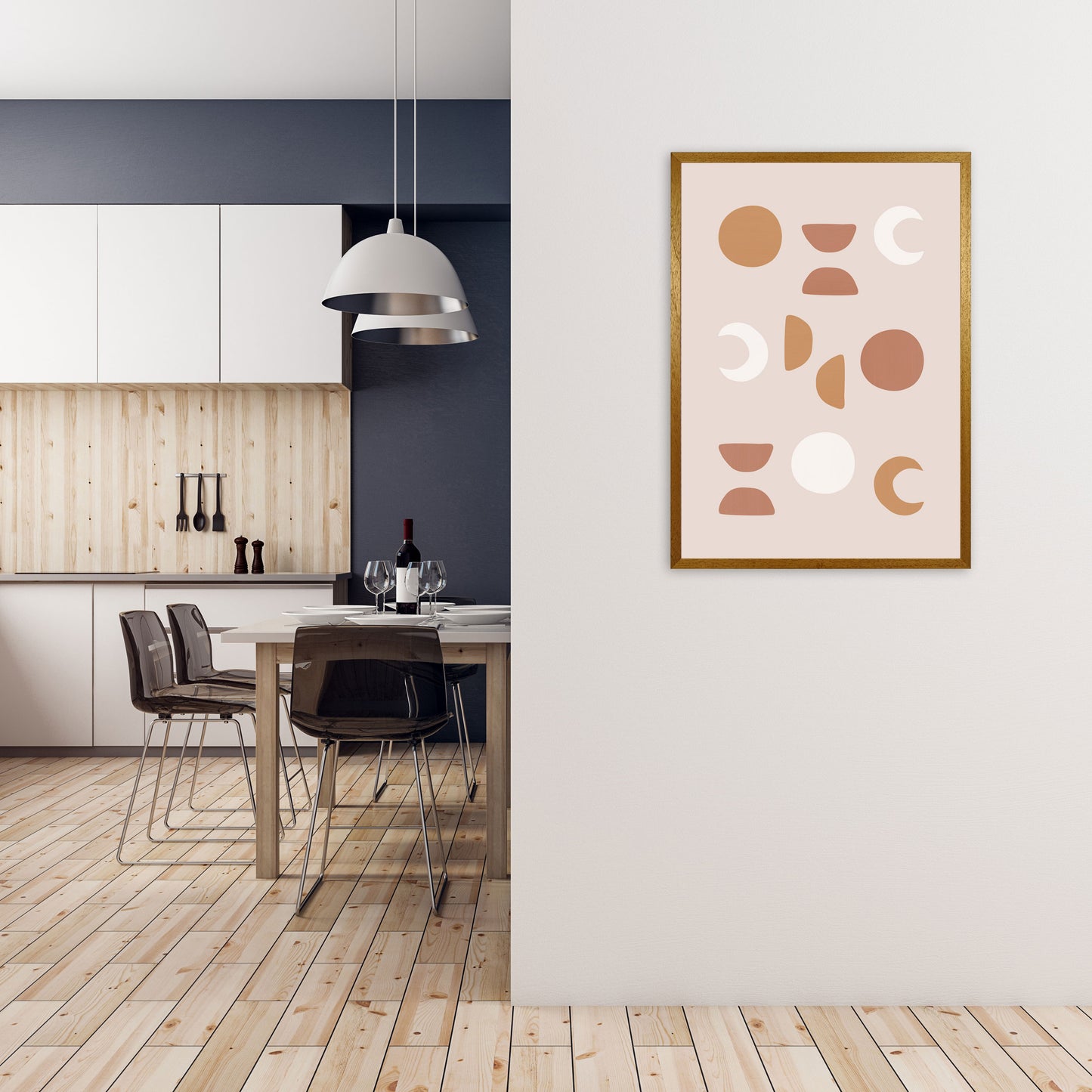 Blush Moon Phases Art Print by Orara Studio A1 Print Only