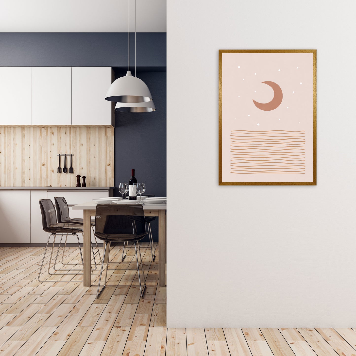 Blush Moon Art Print by Orara Studio A1 Print Only