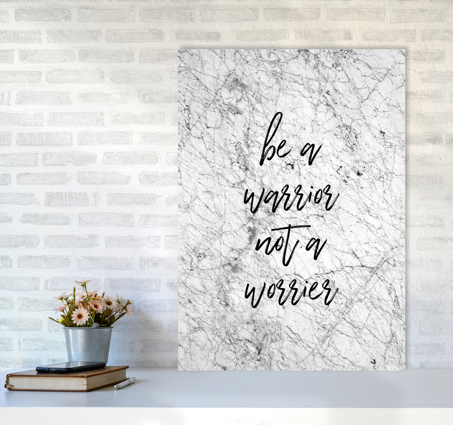 Be A Warrior Print By Orara Studio A1 Black Frame