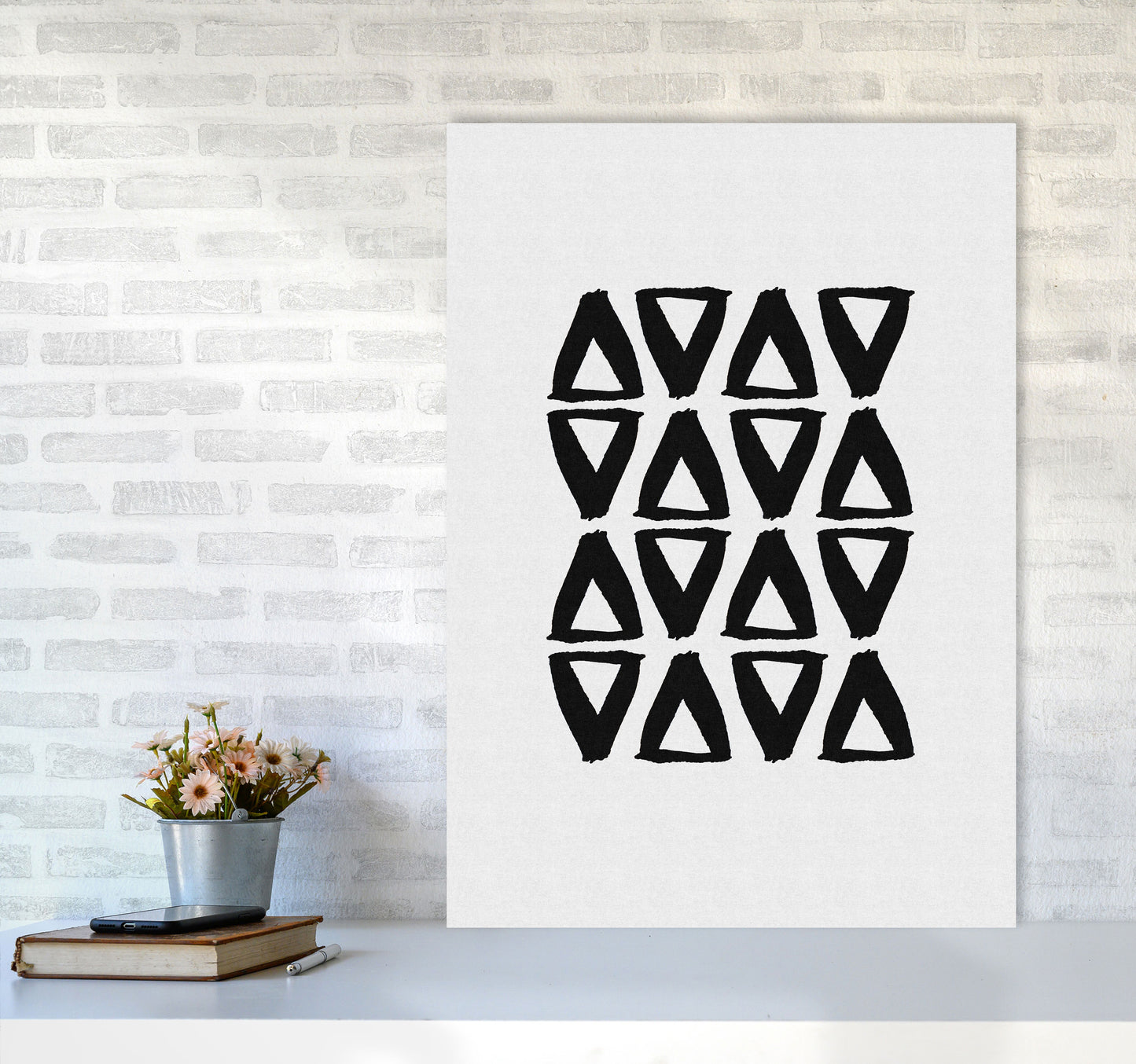 Black And White Abstract II Print By Orara Studio A1 Black Frame