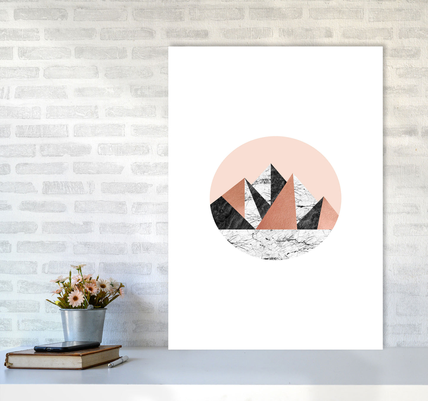 Geometric Landscape I Print By Orara Studio A1 Black Frame