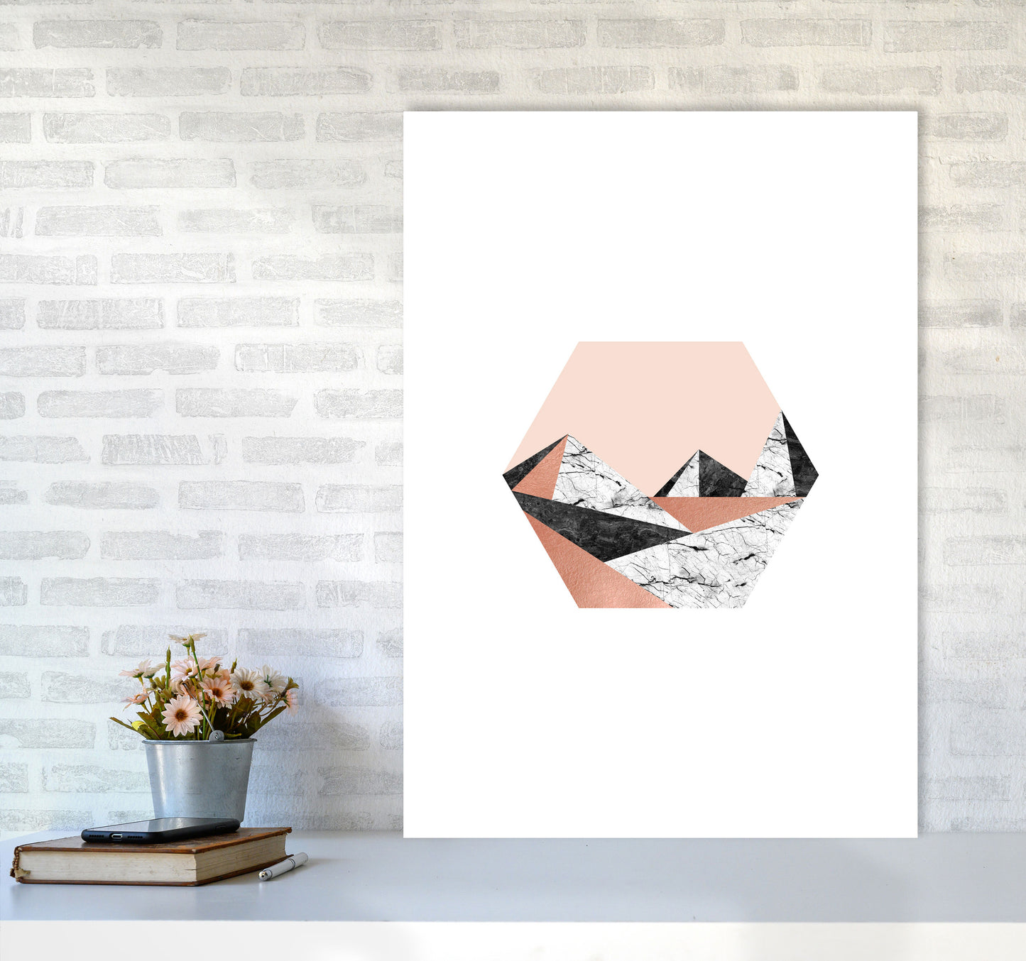 Geometric Landscape III Print By Orara Studio A1 Black Frame