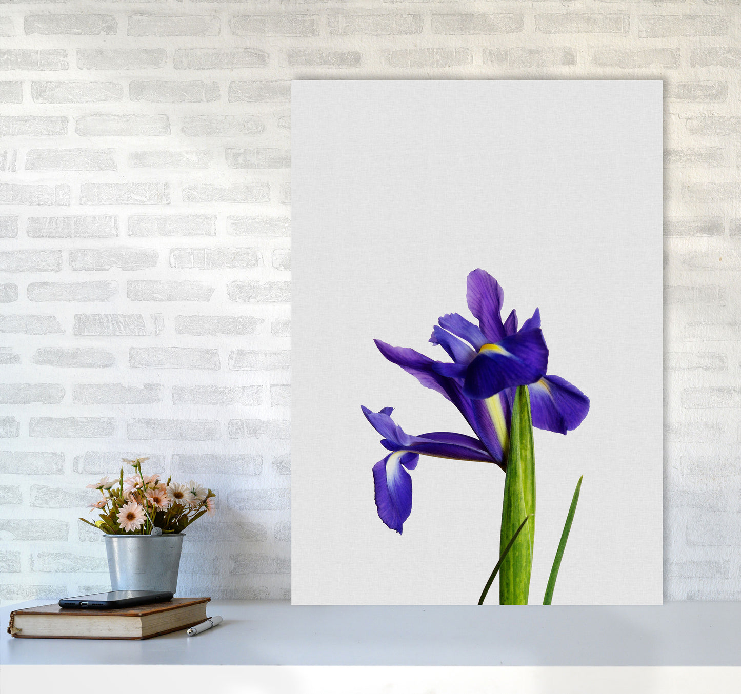 Iris Still Life Print By Orara Studio, Framed Botanical & Nature Art Print A1 Black Frame