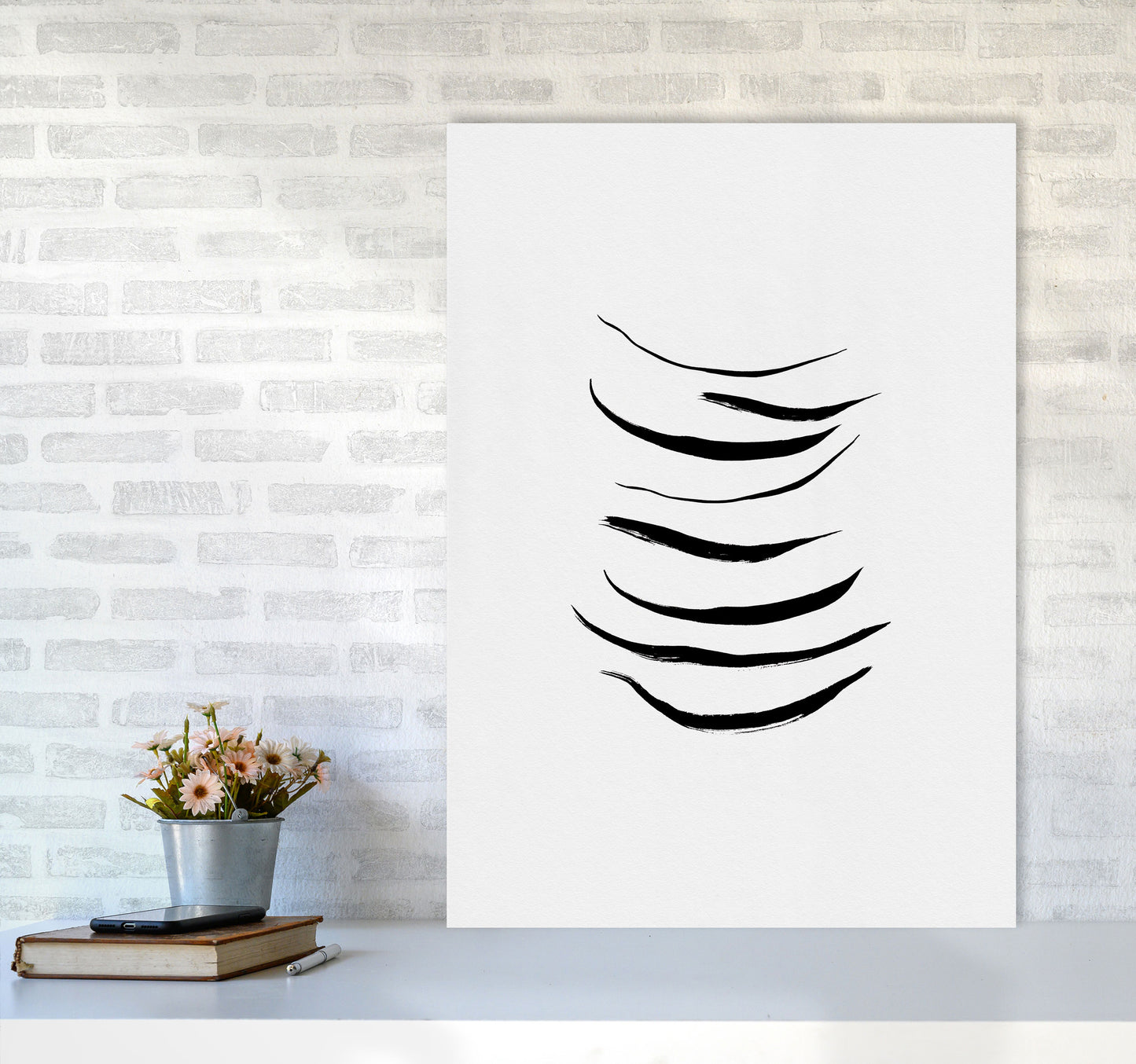 Minimalist Black Painting I Print By Orara Studio A1 Black Frame