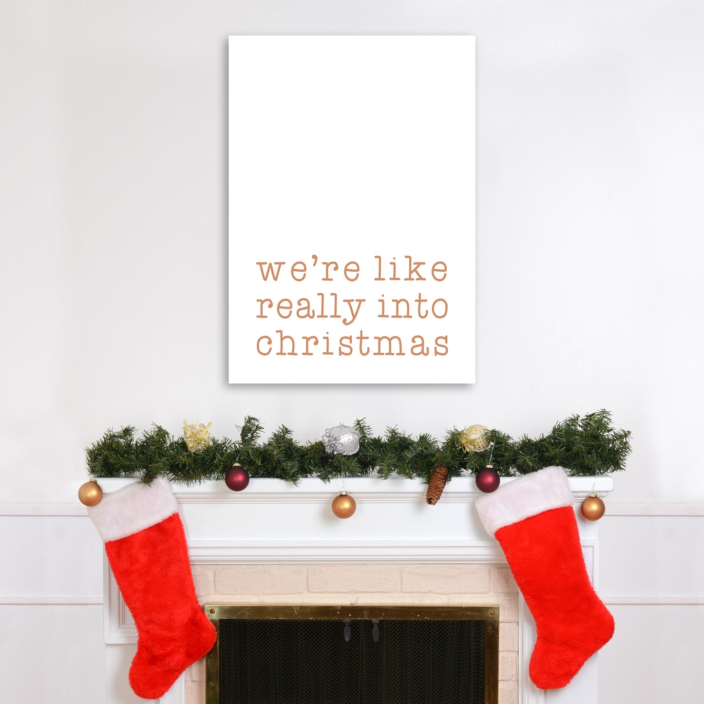 Really Into Christmas Christmas Art Print by Orara Studio A1 Black Frame