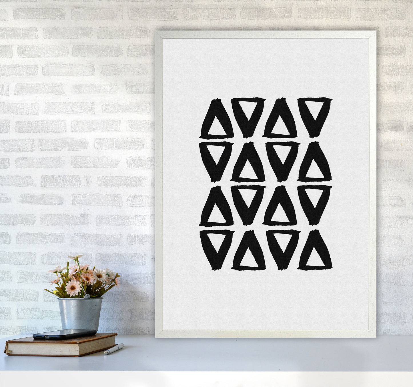 Black And White Abstract II Print By Orara Studio A1 Oak Frame