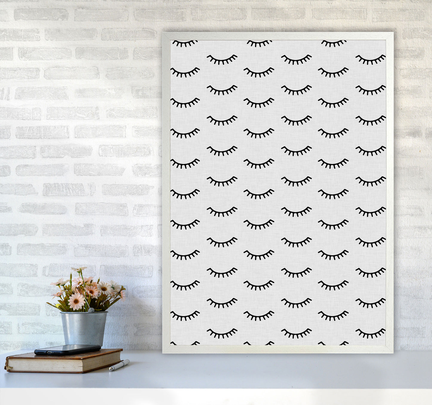 Eyes Closed Print By Orara Studio A1 Oak Frame