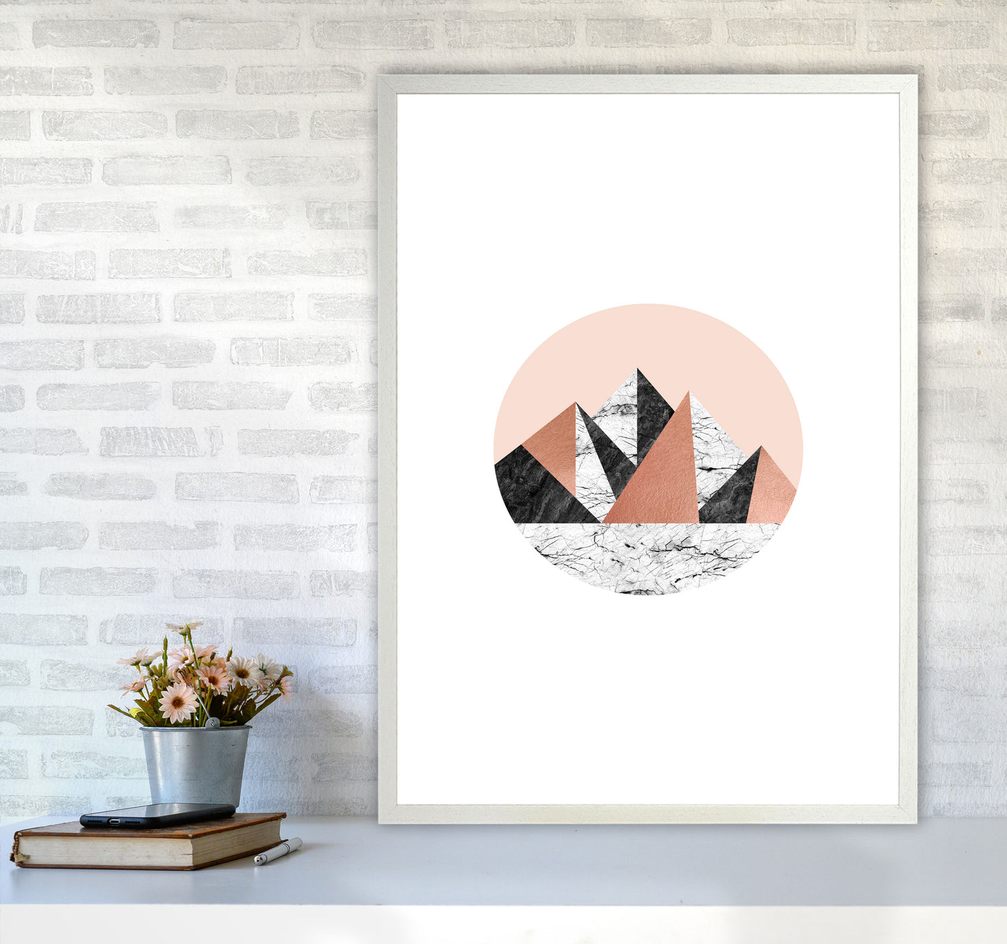 Geometric Landscape I Print By Orara Studio A1 Oak Frame