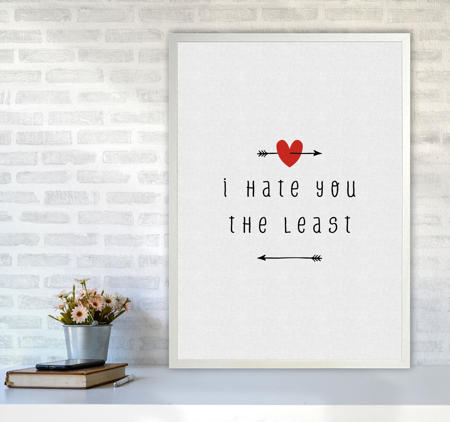 I Hate You The Least Print By Orara Studio A1 Oak Frame