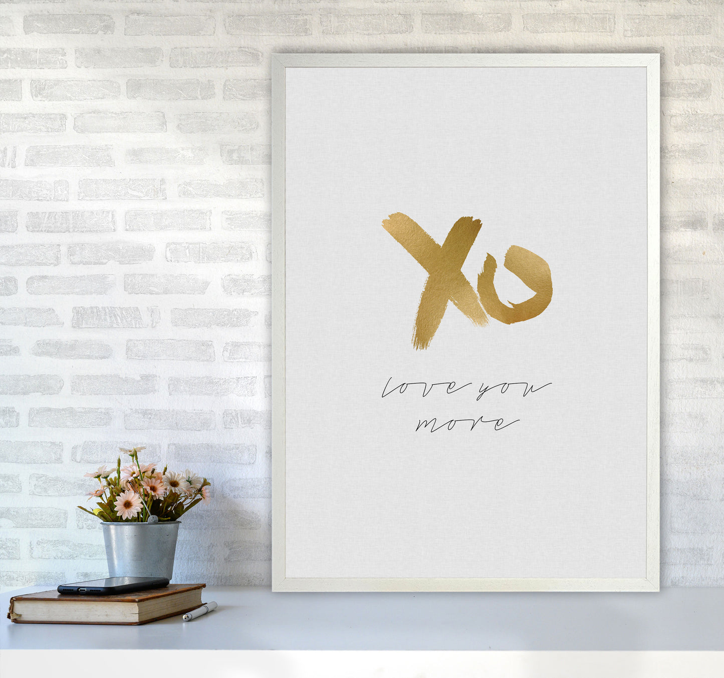 Love You More Print By Orara Studio A1 Oak Frame