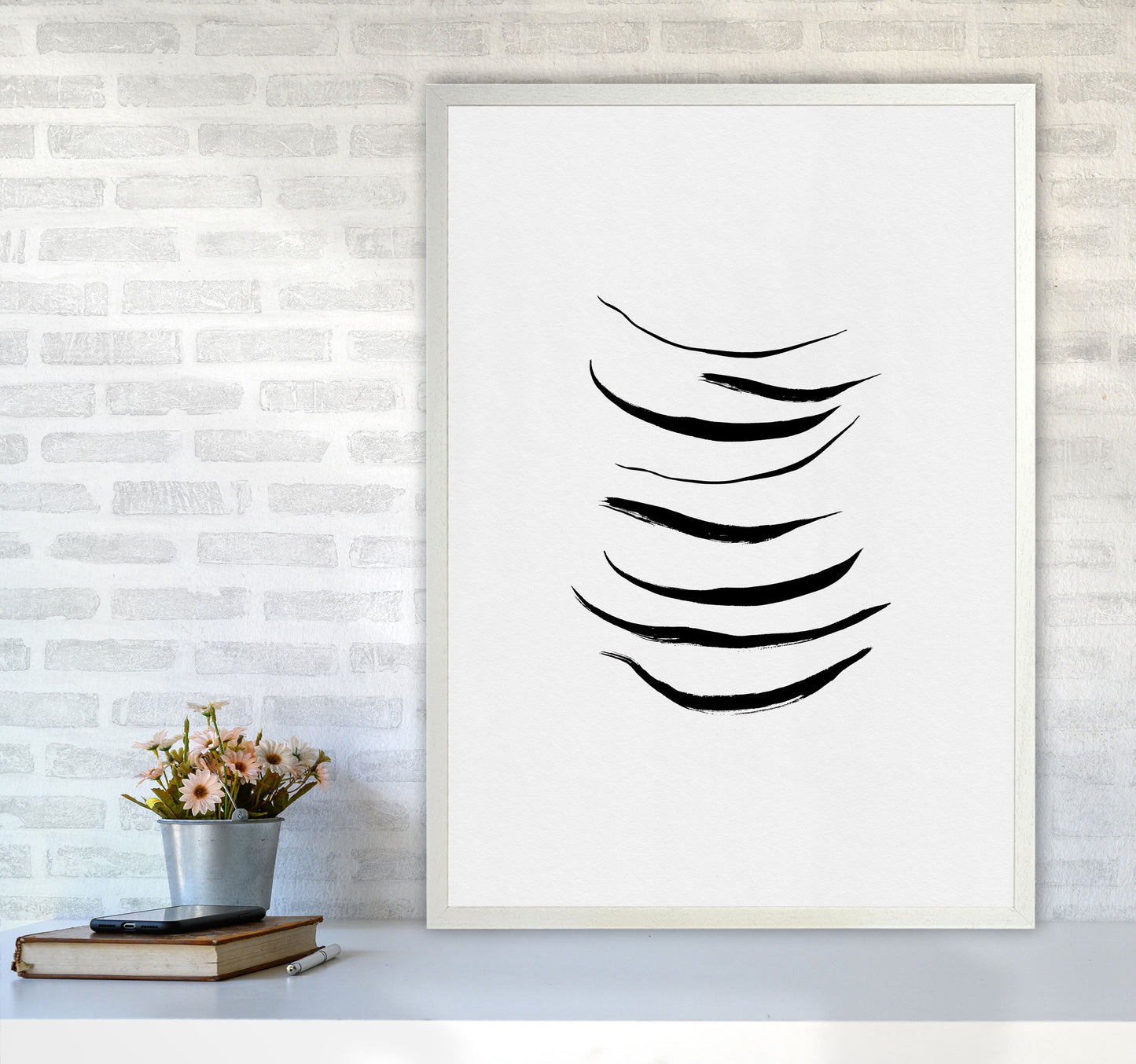 Minimalist Black Painting I Print By Orara Studio A1 Oak Frame