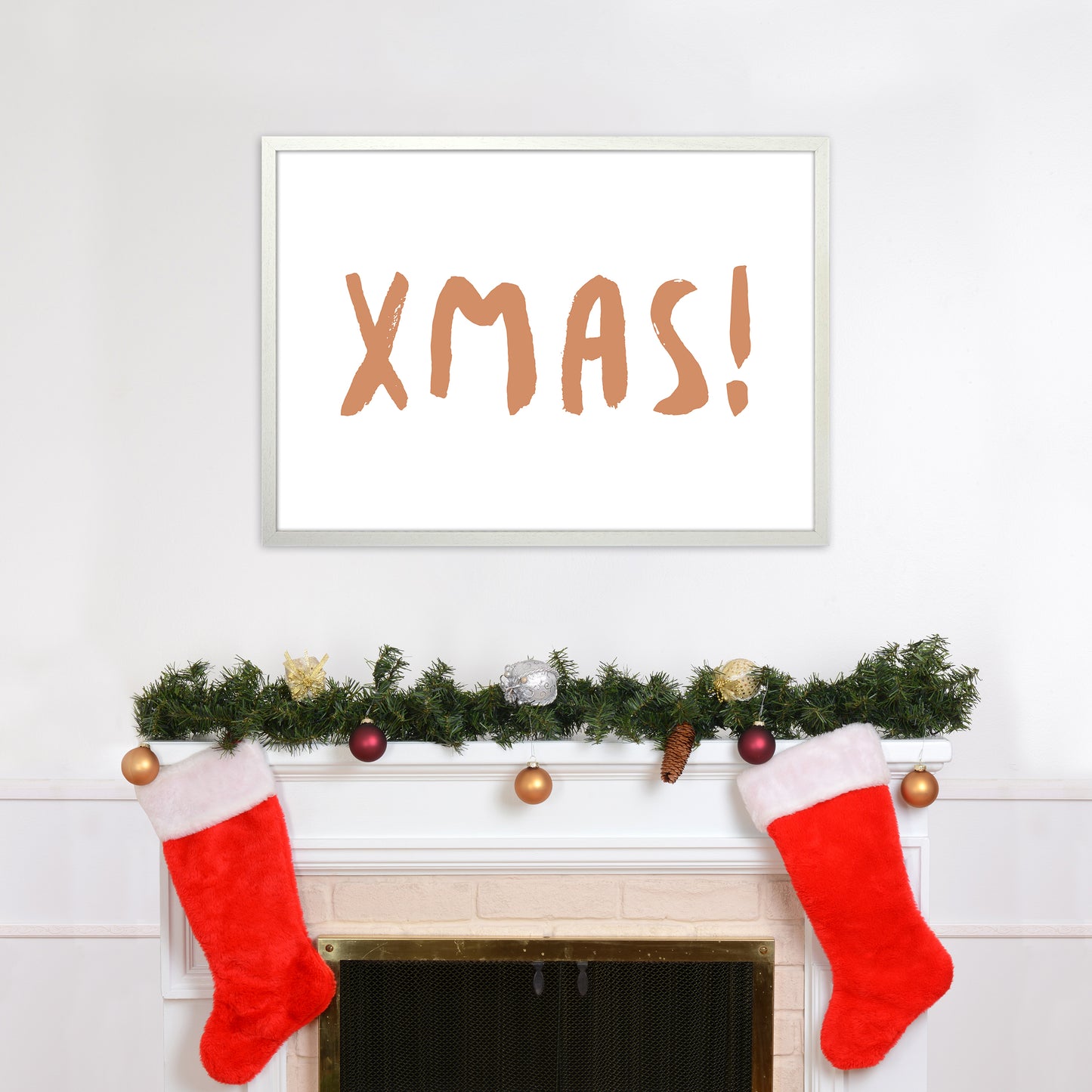 XMAS! Christmas Art Print by Orara Studio A1 Oak Frame