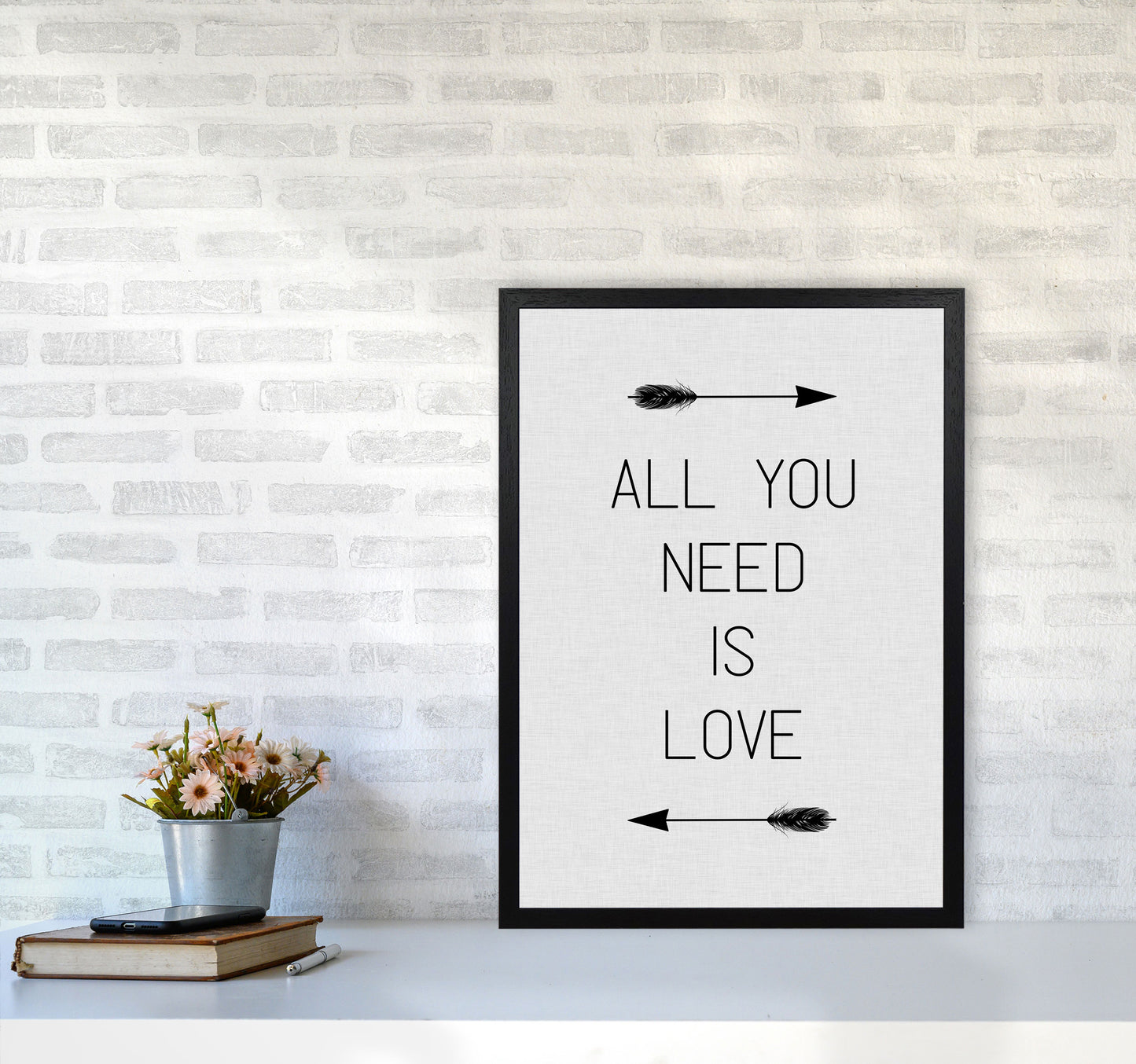 All You Need Is Love Print By Orara Studio A2 White Frame