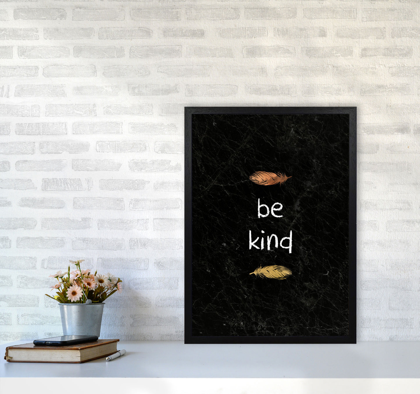 Be Kind Children's Quote Print By Orara Studio A2 White Frame