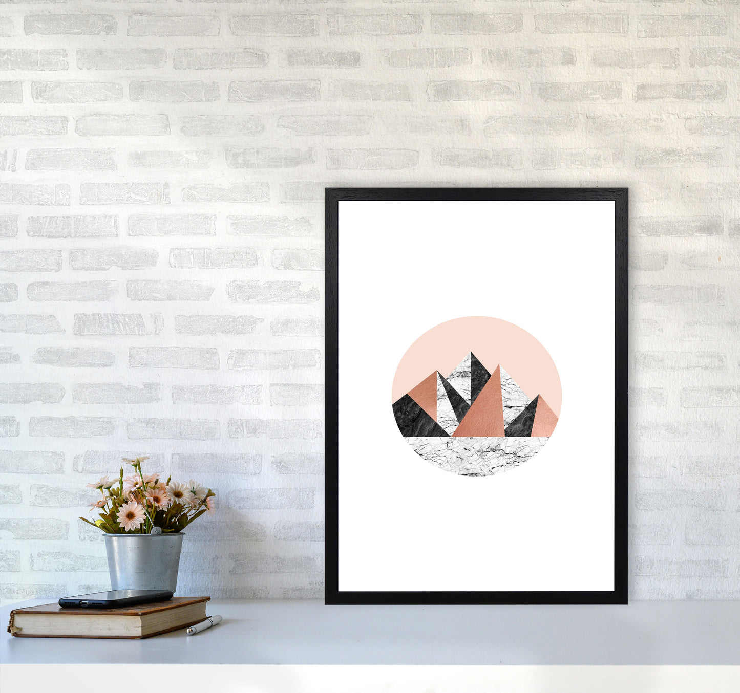 Geometric Landscape I Print By Orara Studio A2 White Frame