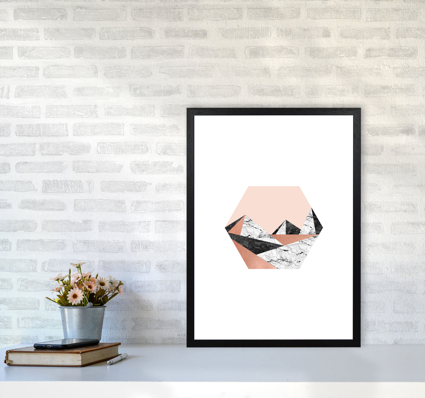 Geometric Landscape III Print By Orara Studio A2 White Frame