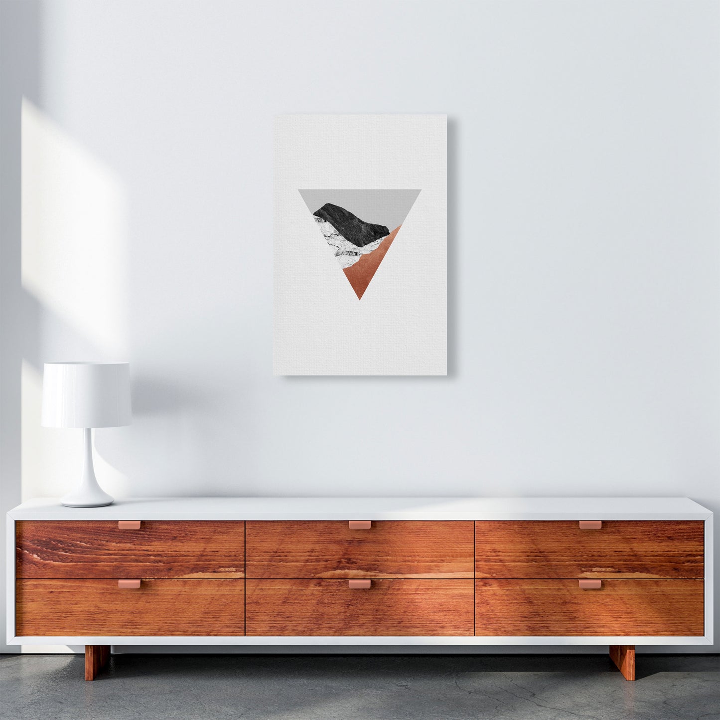 Copper Geometric II Print By Orara Studio A2 Canvas