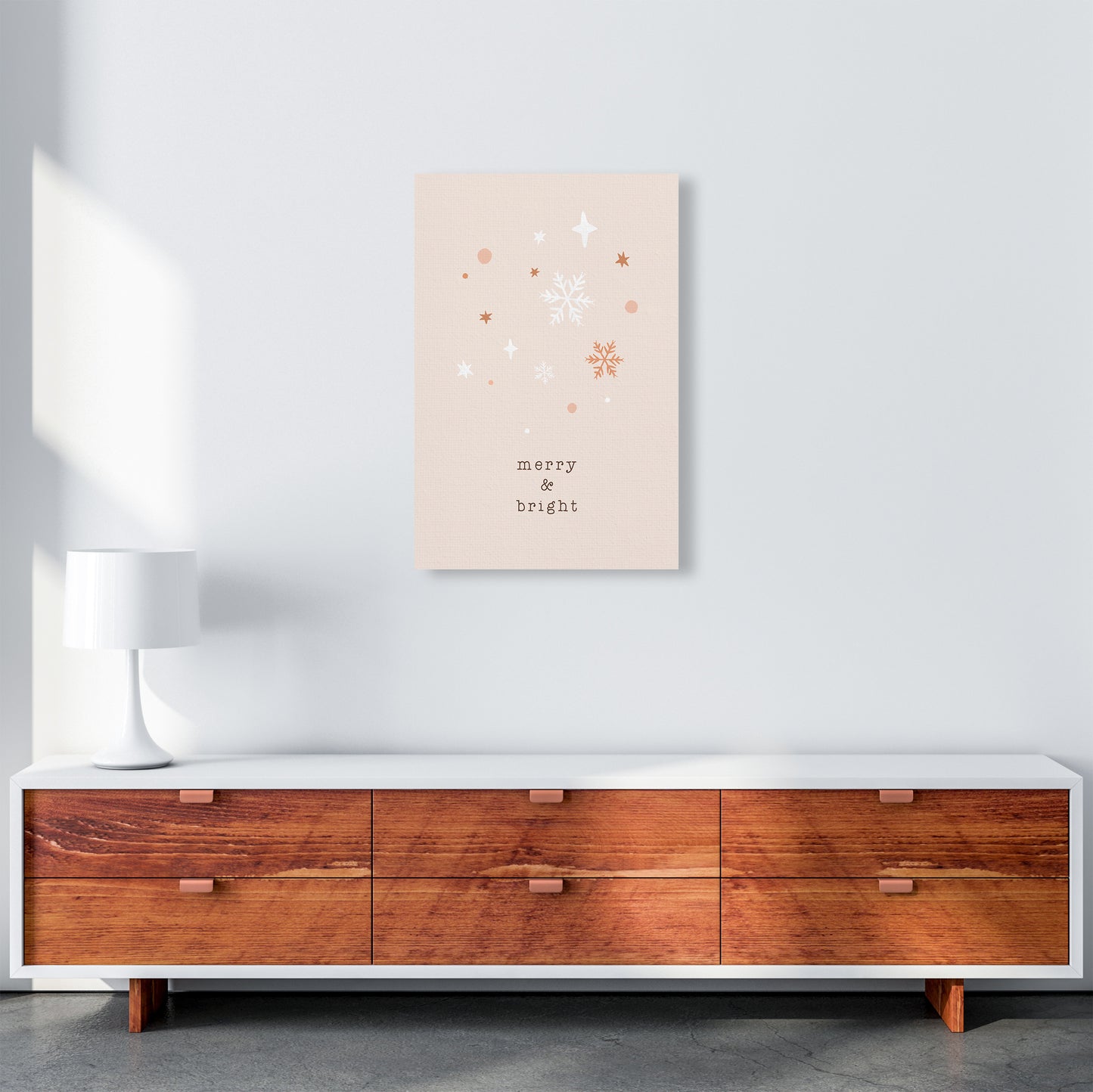 Merry & Bright Christmas Art Print by Orara Studio A2 Canvas