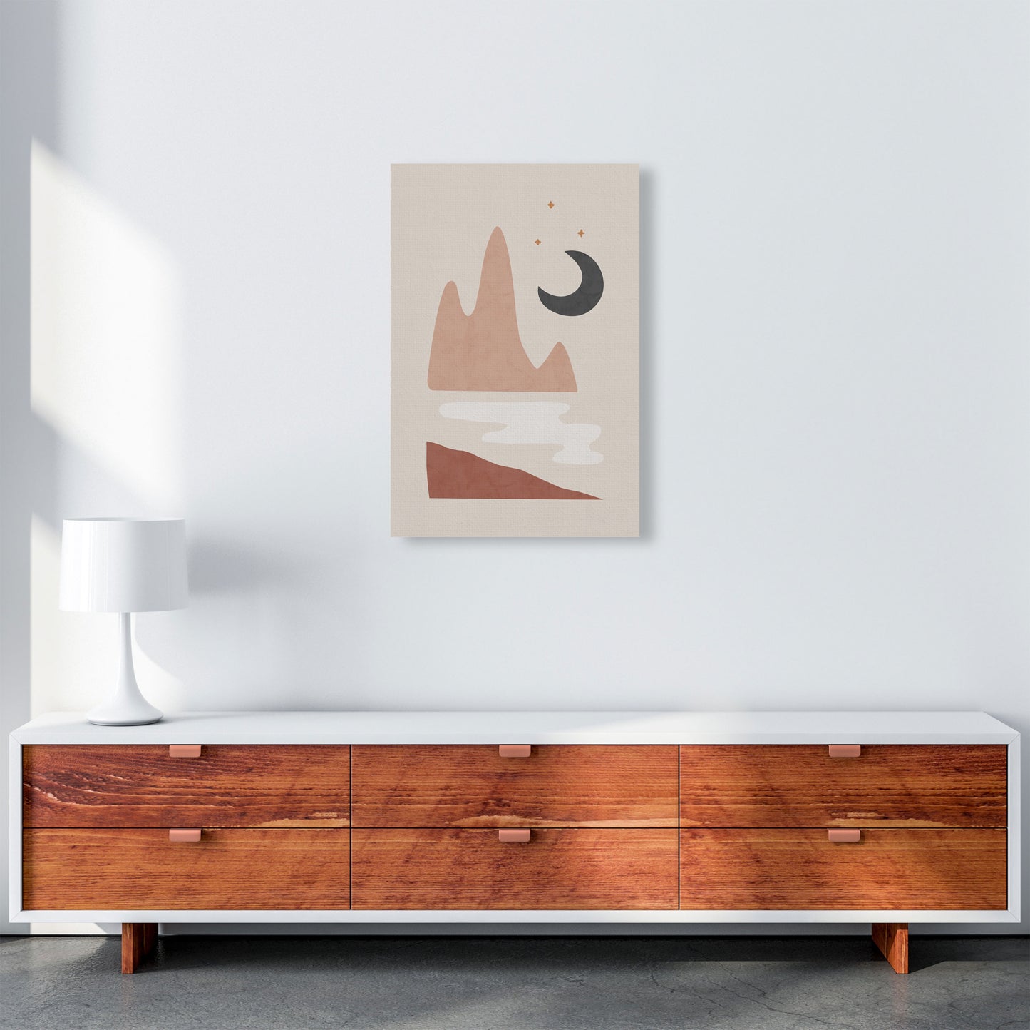 Landscape & Moon Art Print by Orara Studio A2 Canvas