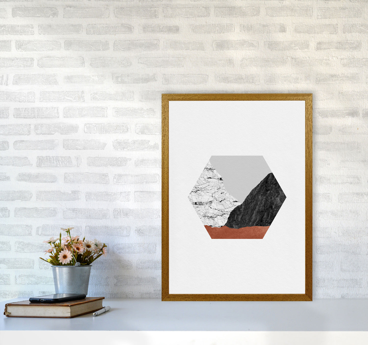Copper Geometric I Print By Orara Studio A2 Print Only