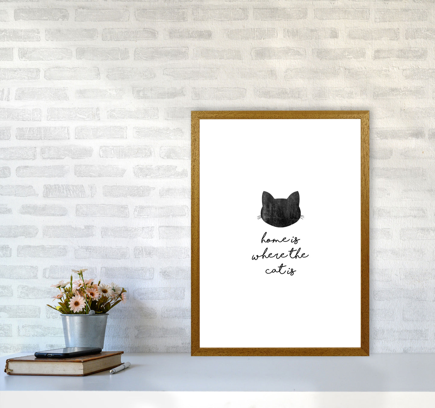 Home Is Where The Cat Is Print By Orara Studio Animal Art Print A2 Print Only