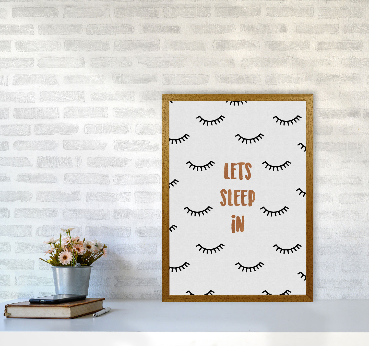 Let's Sleep In Bedroom Quote Print By Orara Studio A2 Print Only