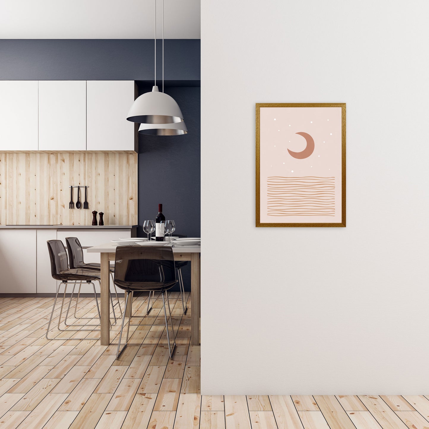 Blush Moon Art Print by Orara Studio A2 Print Only