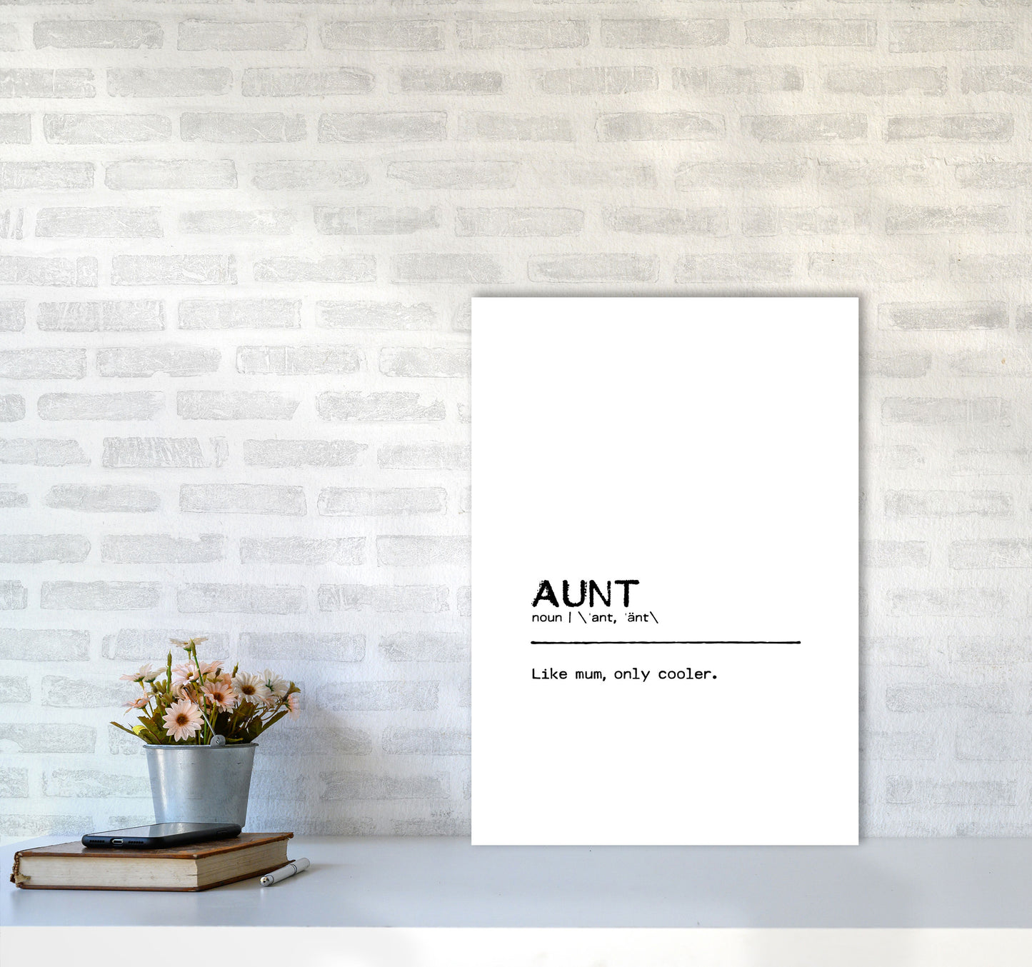 Aunt Cool Definition Quote Print By Orara Studio A2 Black Frame