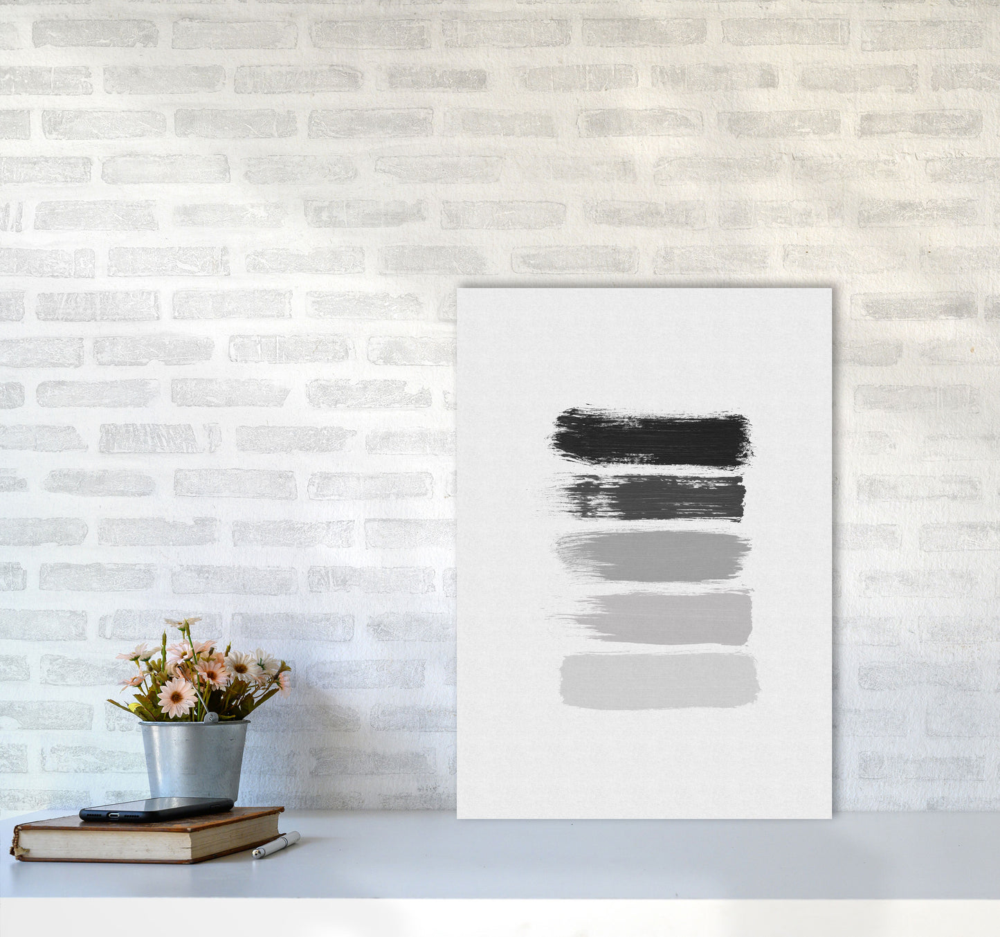 Black And White Stripes Print By Orara Studio A2 Black Frame