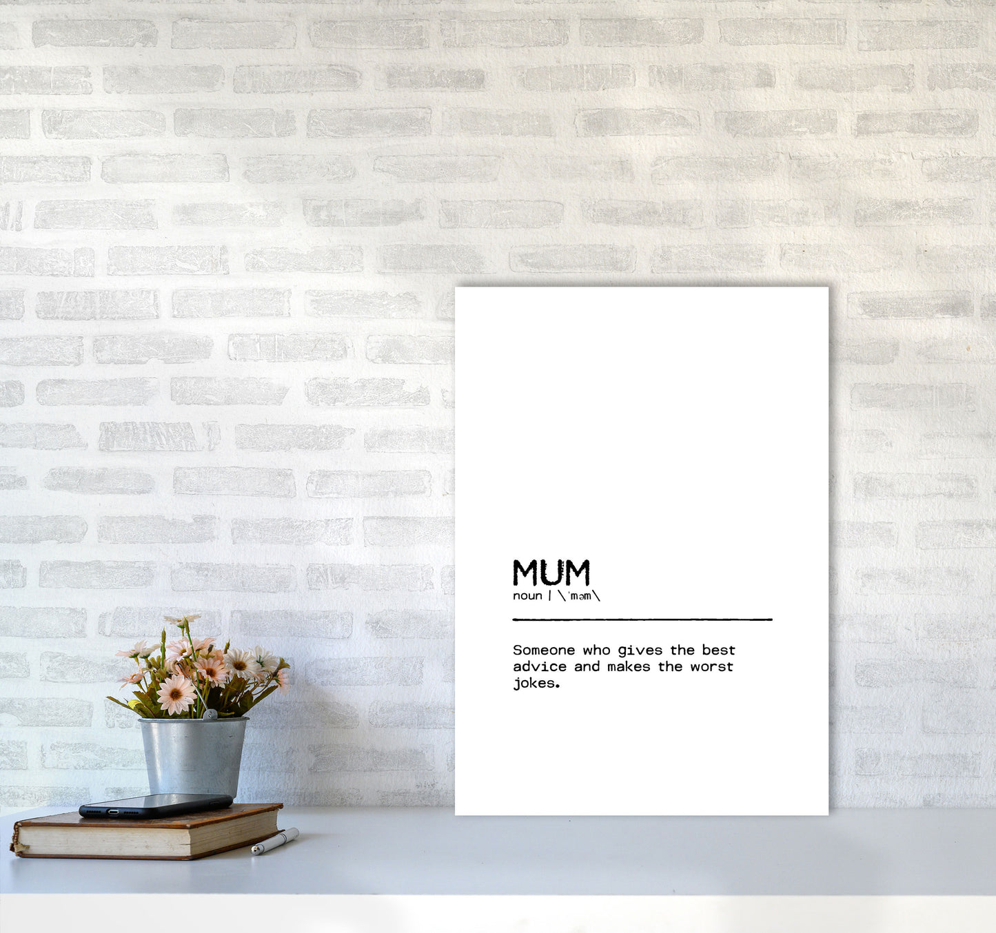 Mum Advice Definition Quote Print By Orara Studio A2 Black Frame