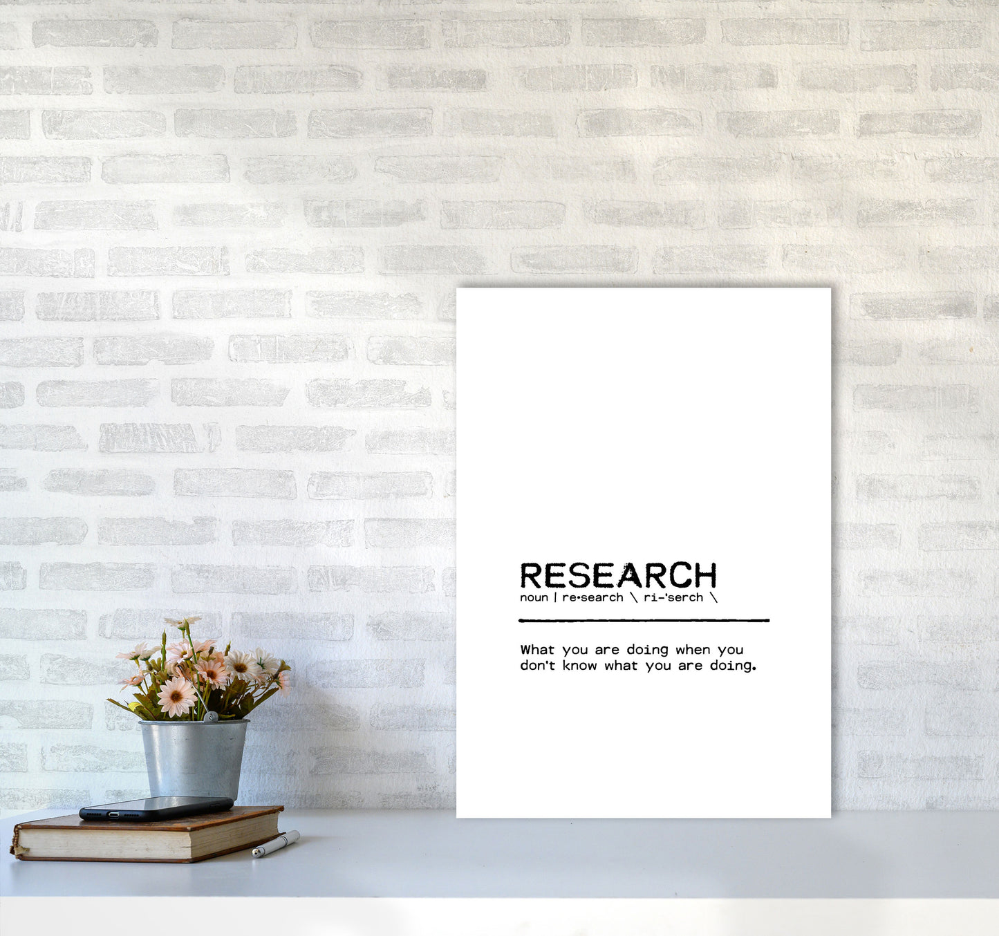 Re Definition Quote Print By Orara Studio A2 Black Frame
