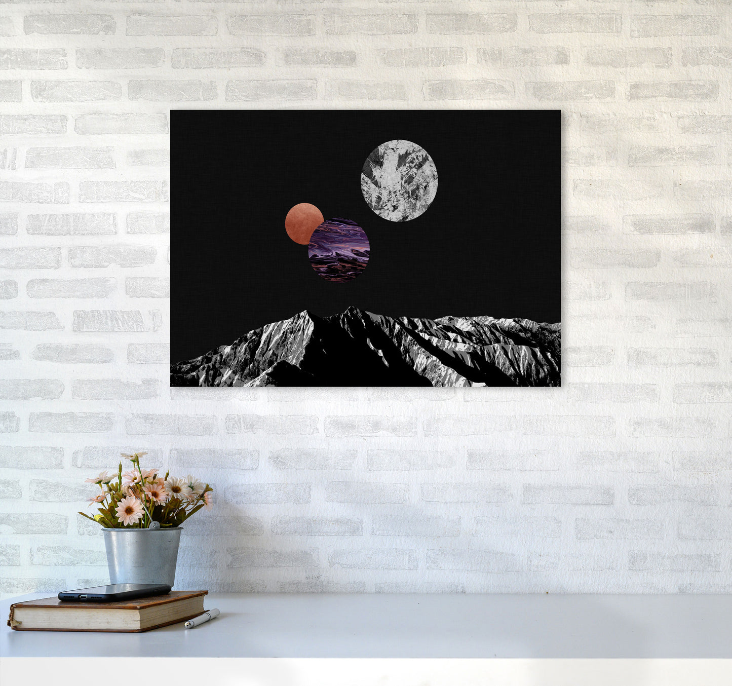 Space I Print By Orara Studio A2 Black Frame