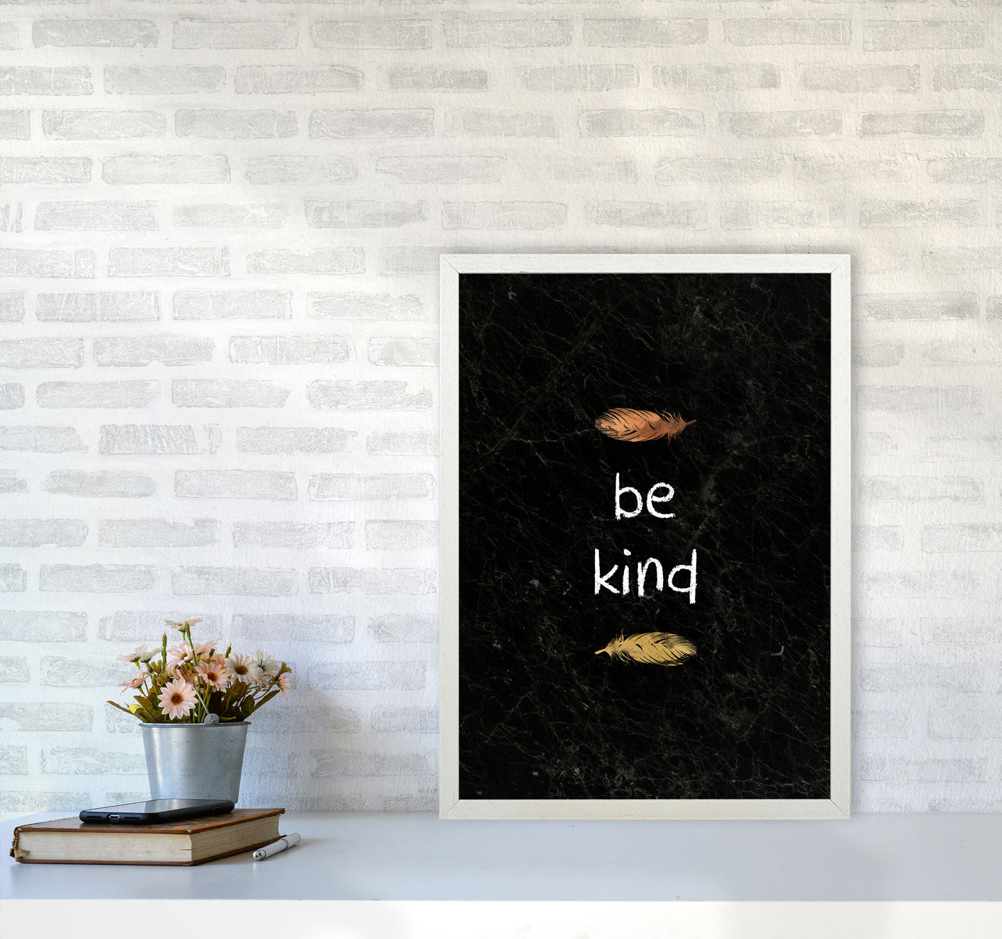 Be Kind Children's Quote Print By Orara Studio A2 Oak Frame