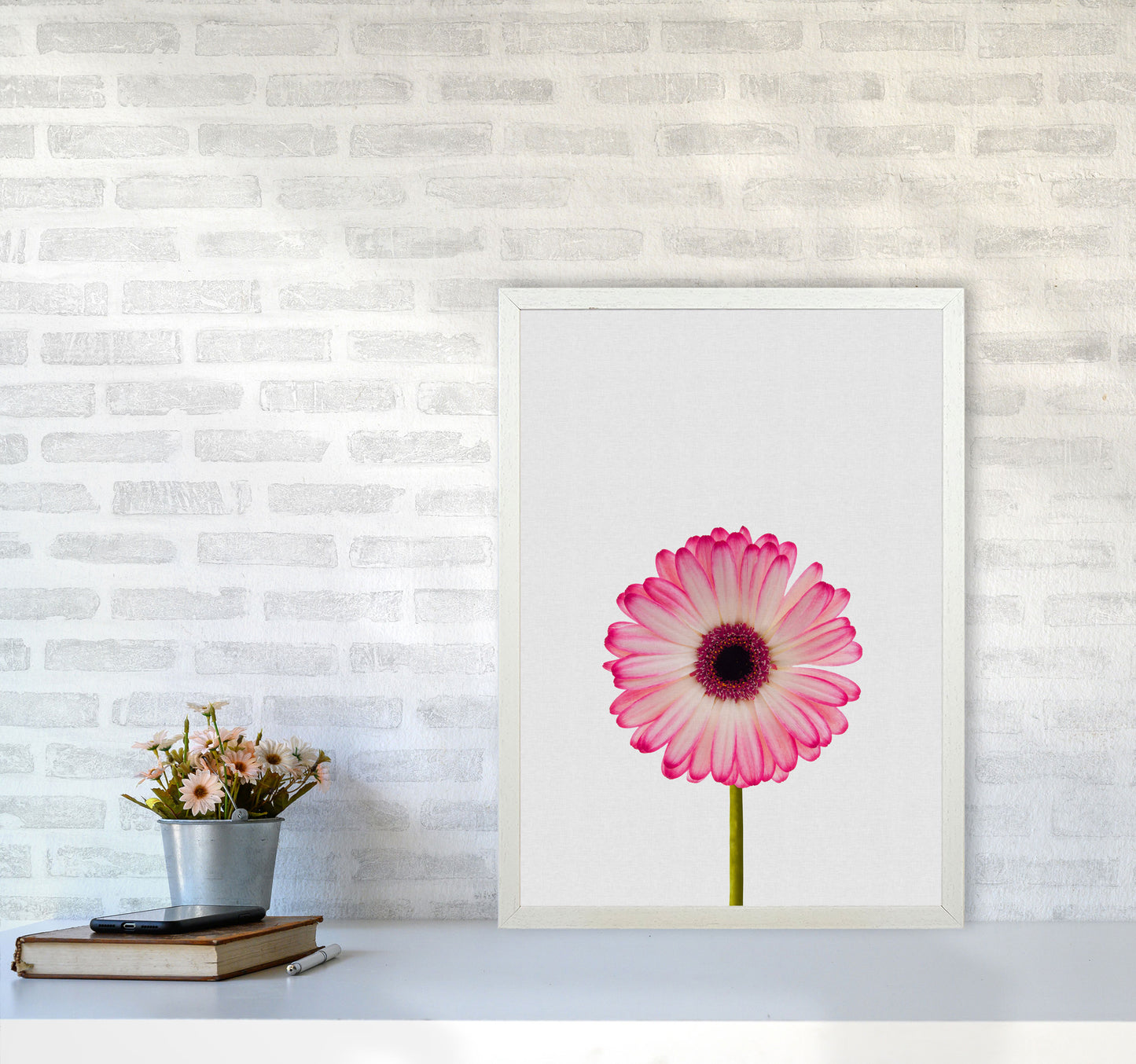 Daisy Still Life Print By Orara Studio, Framed Botanical & Nature Art Print A2 Oak Frame
