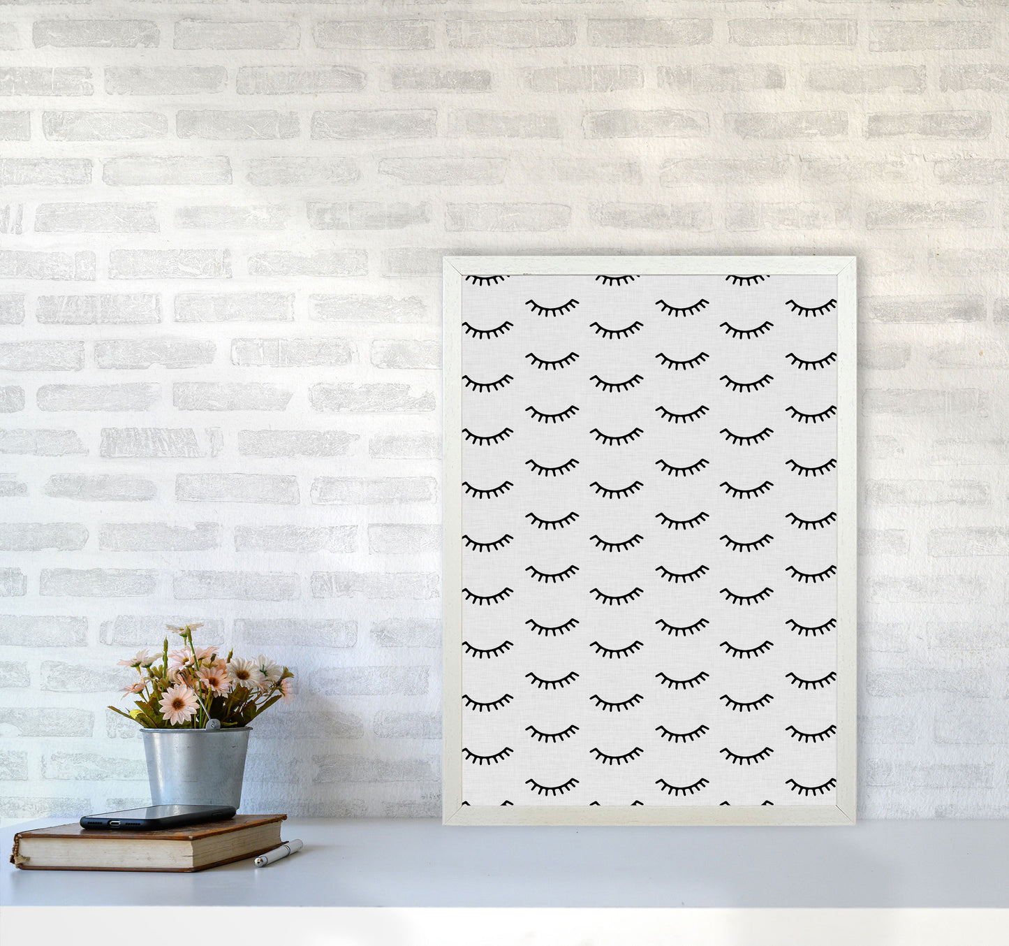 Eyes Closed Print By Orara Studio A2 Oak Frame