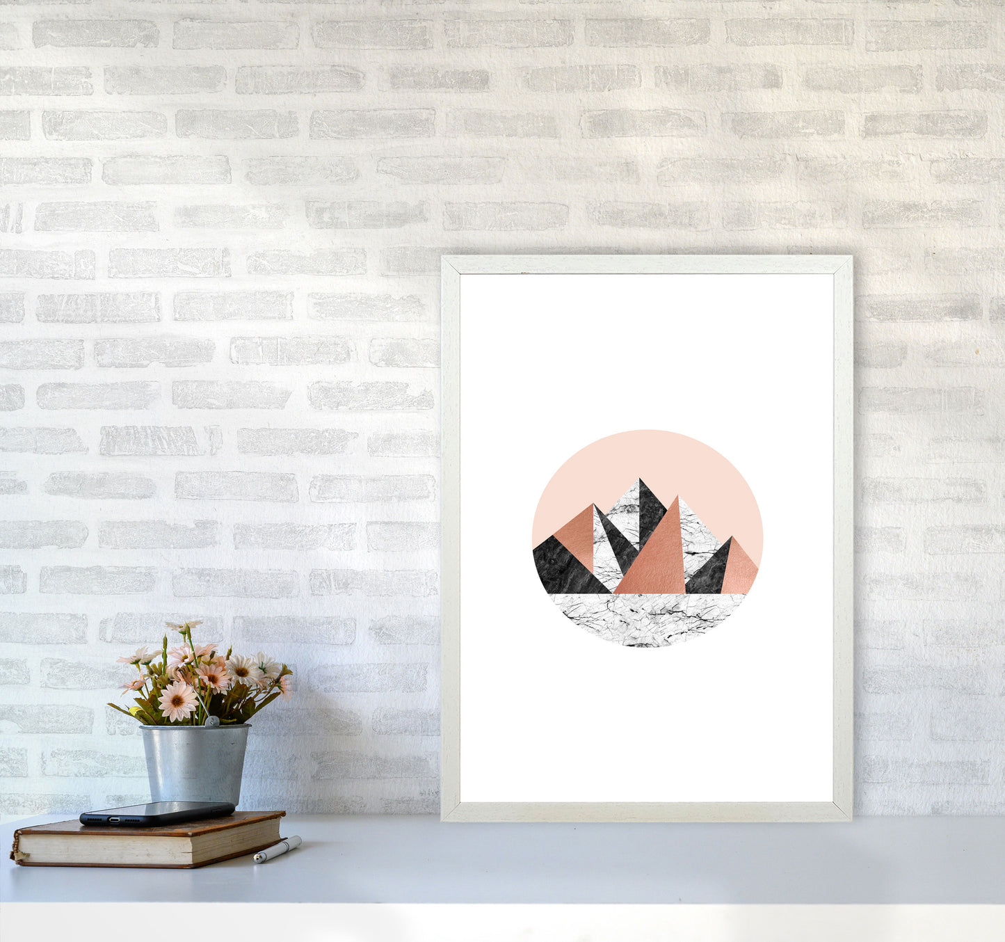 Geometric Landscape I Print By Orara Studio A2 Oak Frame