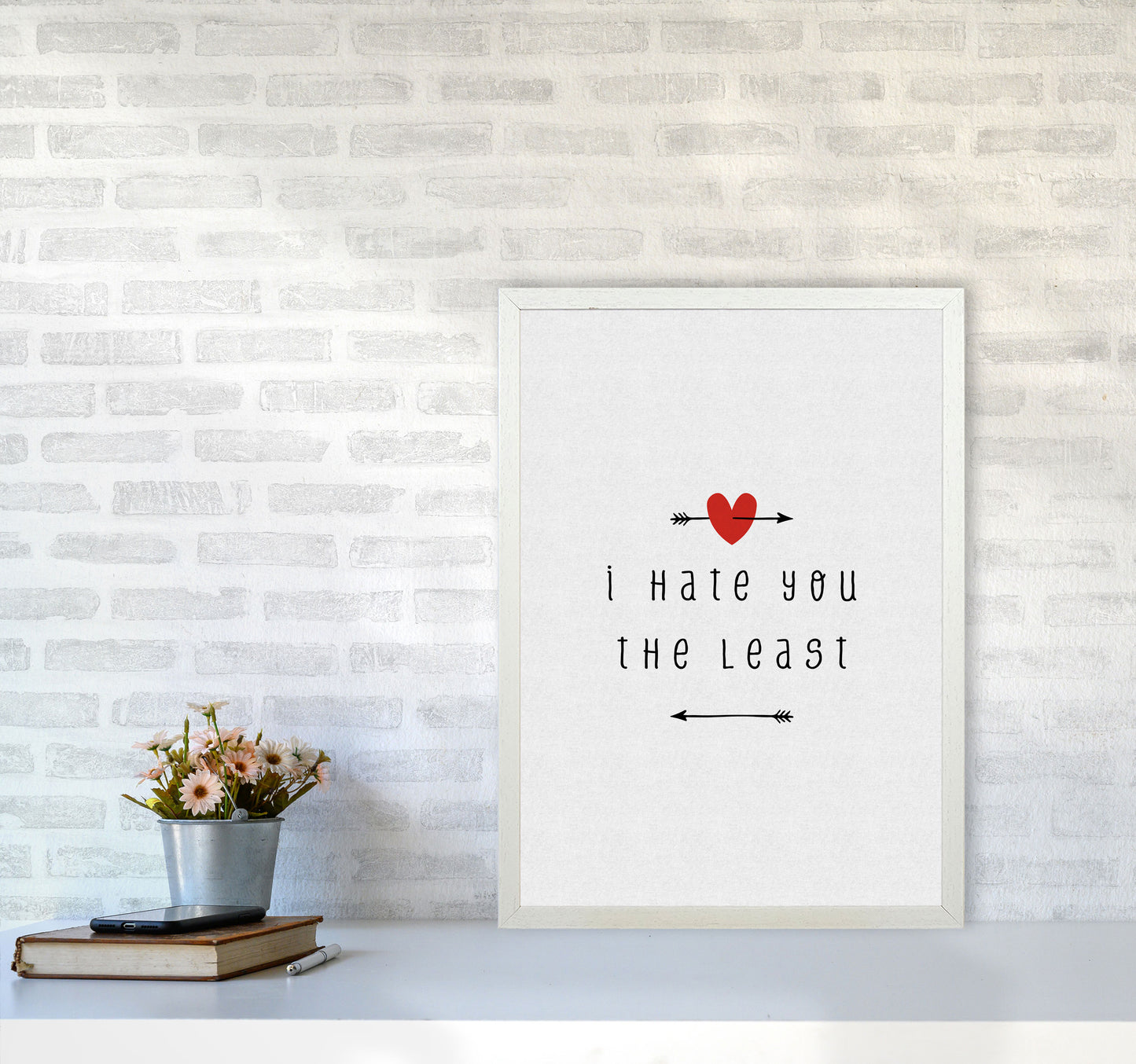 I Hate You The Least Print By Orara Studio A2 Oak Frame